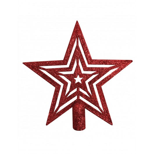 Trep Top moderner Stern rot 18 x 18 cm