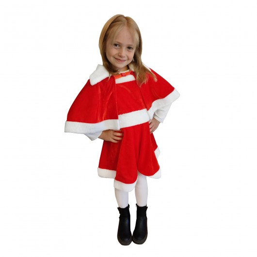 Kostüm Santa Mädchen (3-4 Jahre)