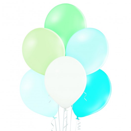 8x Ballon unsortiert Ocean Pastel 30 cm Premium