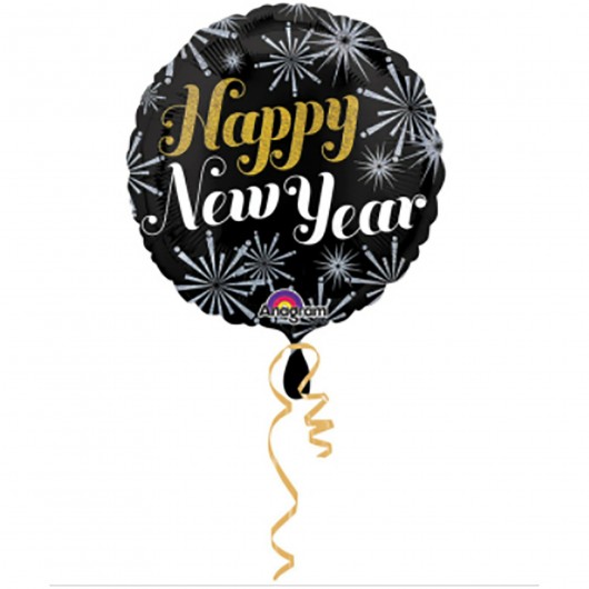 Mylar-Ballon ''Happy New Year'' Sterne