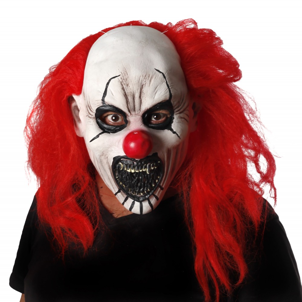 Maske Clown langes Haar