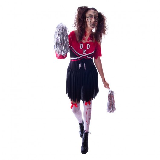 Kostüm Zombie-Cheerleader für Damen