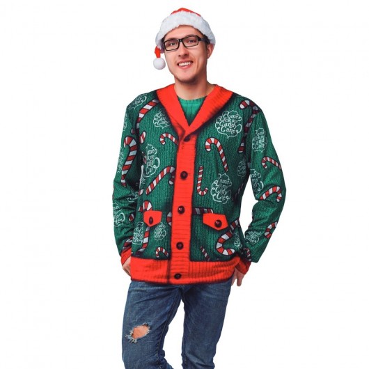 T-Shirt Ugly Sweater Weihnacht rot
