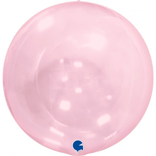 Deko-Bubble-Ballon rosa Crystal 38 cm