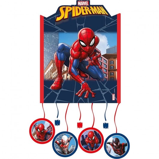 Piñata zum Ziehen klein Spiderman Man Crime Fighter