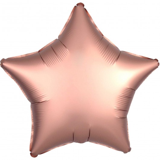 Formballon Stern rosé gold Satin 45cm