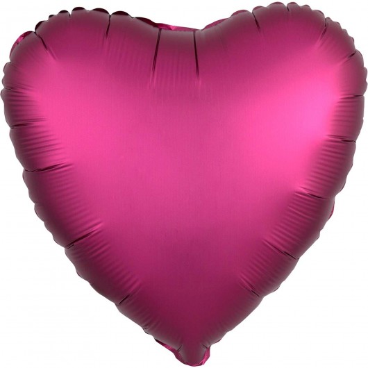 Formballon Herz pink Satin 45cm