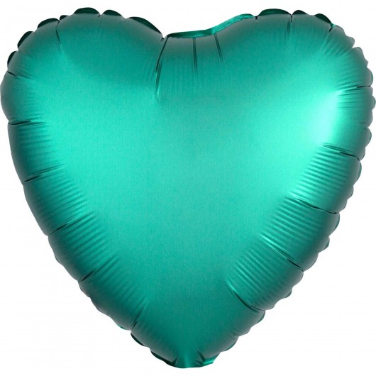 Formballon grünes Herz satin 45cm