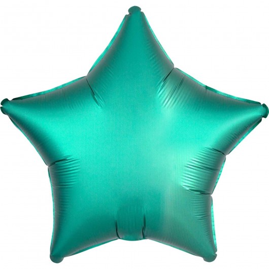 Formballon grüner Stern Satin 45cm