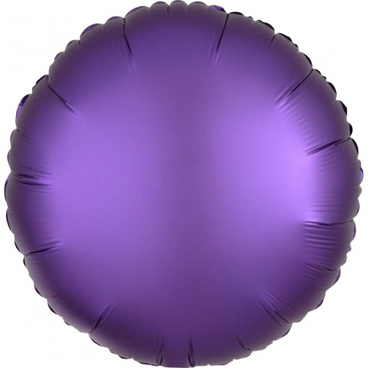 Luftballon rund lila Satin 45cm