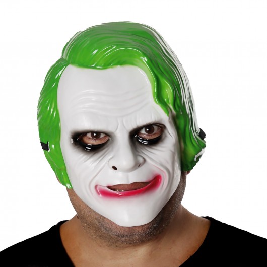 Maske Bösewicht grüne Haare