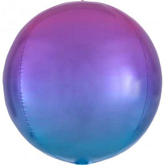 3D-Ballon rund rosa blau schattiert 40 cm