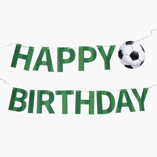 Banner Happy Birthday Party Fußball