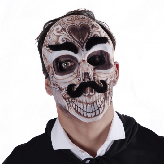 Maske mexikanischer Tod mit Schnurrbart