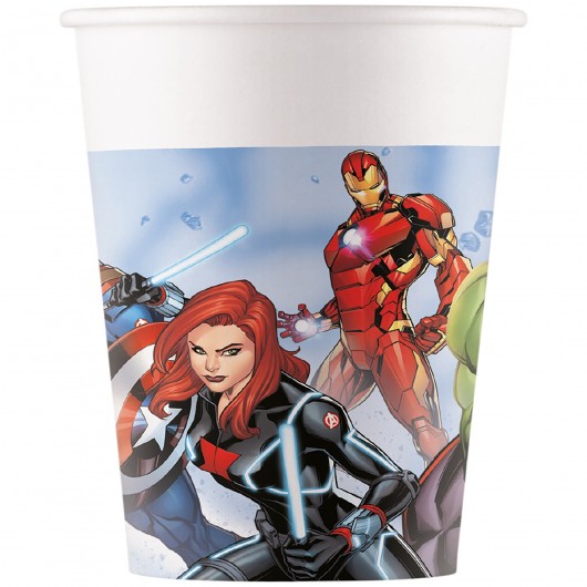 8x Papierbecher Avengers Infinity Stones 200 ml