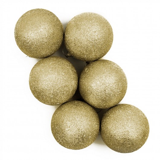PACK 6 BOULES OR 8CM
