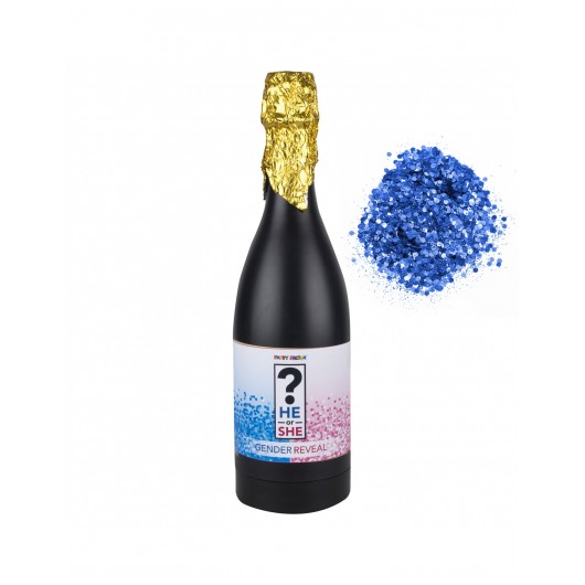 BOUTEILLE CHAMPAGNE CANON GENDER REVEAL BLEU