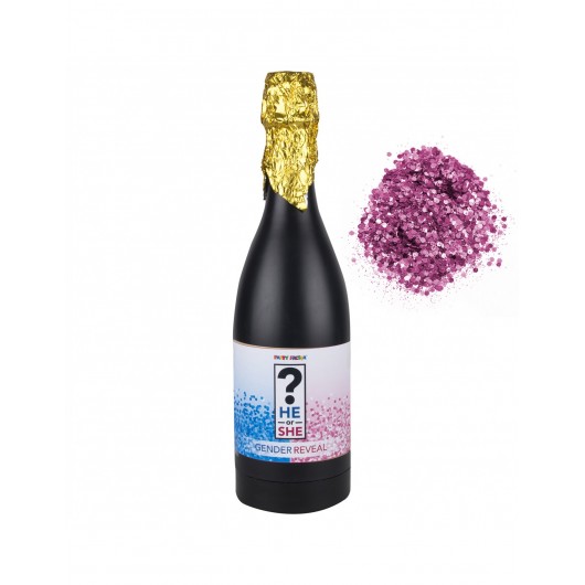 BOUTEILLE CHAMPAGNE CANON GENDER REVEAL ROSE