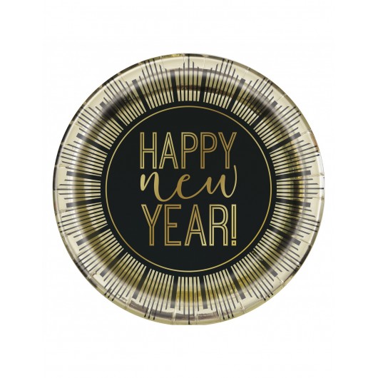8 ASSIETTES NEW YEAR DELUXE 23CM