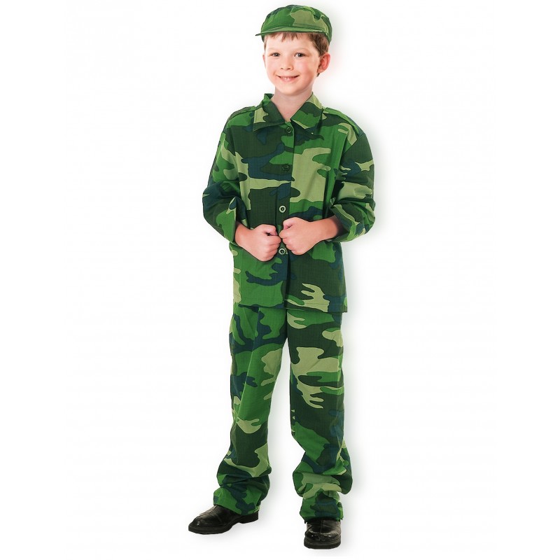 Déguisement militaire vert garçon