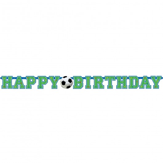 BANNER 'HAPPY BIRTHDAY' FOOTBALL 3D PERSONNALISABLE