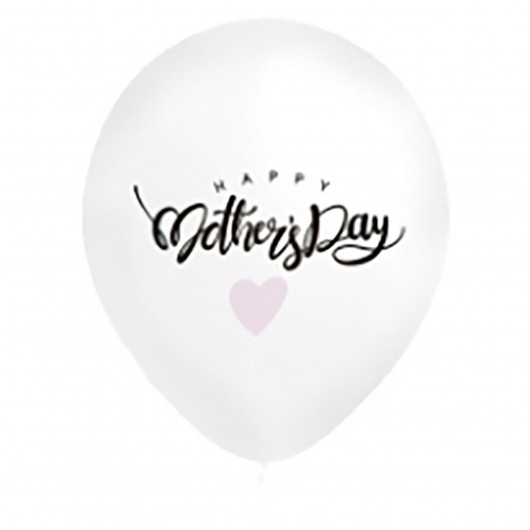 8 BALLONS LATEX ''HAPPY MOTHERS DAY''
