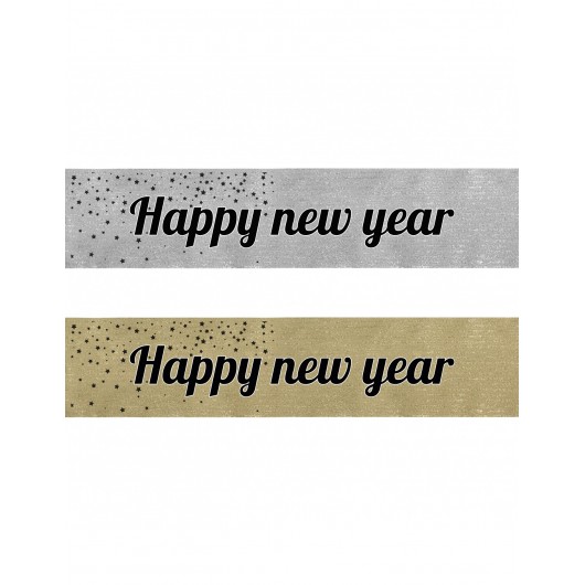 BANDAS 'HAPPY NEW YEAR' OURO/PRATA