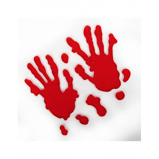 Decoração de sangue com mãos