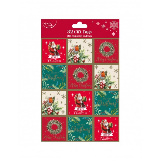 32 GIFT TAG NATAL CLASSICA