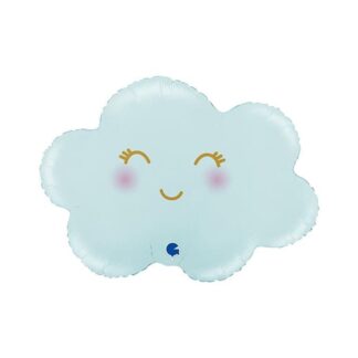 Globo metalizado 30'' / 76 cm. nube azul pastel