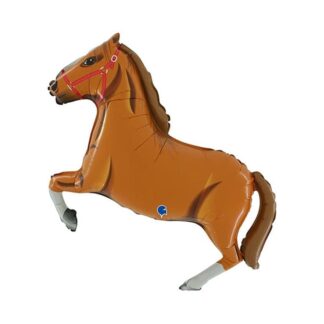Globo metalizado 34'' / 86 cm. caballo marrón claro