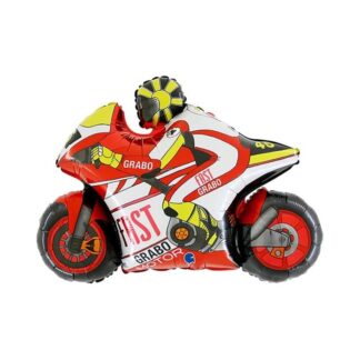 Globo metalizado 29'' / 74 cm. moto gp rojo
