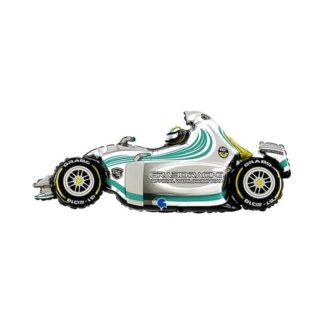 Globo metalizado 42'' / 1 m. coche f1 gris