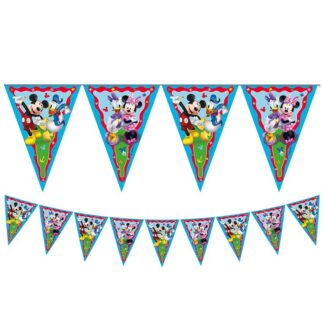 Bandeín triangular 9 paneles Mickey Mouse