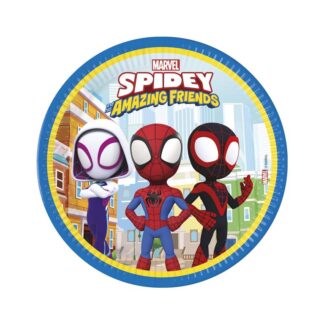 8 Platos 23 cm Spidey
