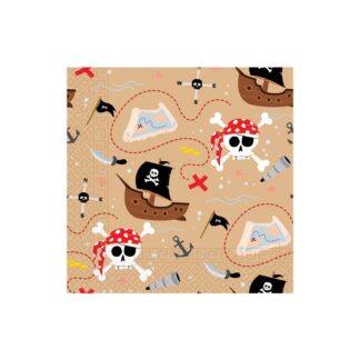 20 Servilletas 33x33 cm. 2 capas piratas