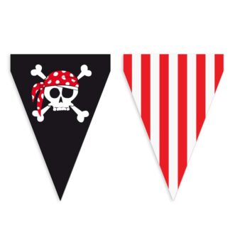 Banderín triangular 9 paneles piratas
