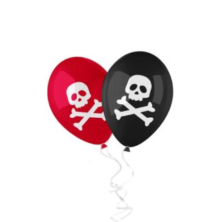 12 globos látex 26 cm piratas