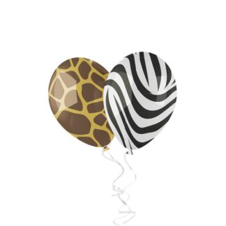 12 globos látex 26 cm animal print