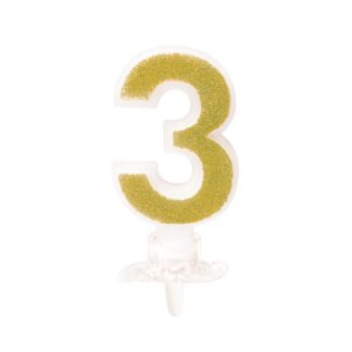 Vela numeral 8 cm nº 3