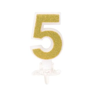 Vela numeral 8 cm nº 5