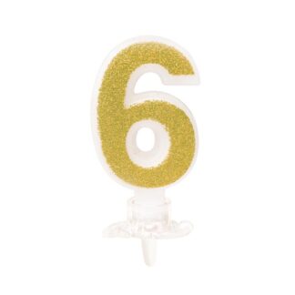 Vela numeral 8 cm nº 6
