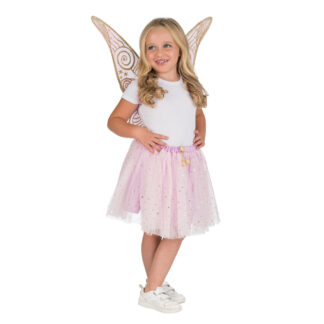 Hada mariposa rosa brillante juego de 2 piezas talla única