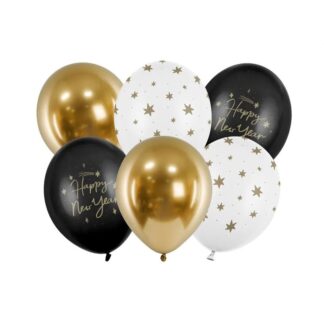 Globos happy new year surtido: 1 paquete/6 uds