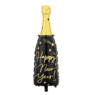 Globo metálico botella happy new year surtido