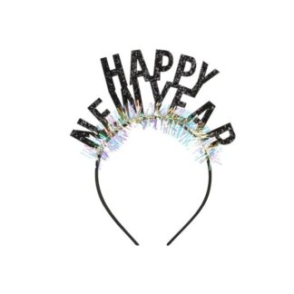 Diadema Happy New Year negro