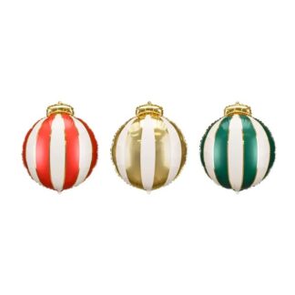 Globos metálicos bolas de navidad surtido: 1 paquete/3 uds