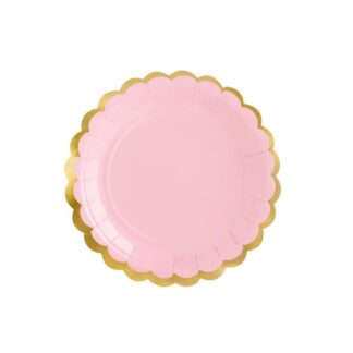 Platos rosa claro 1 paquete/6 uds
