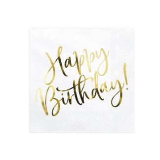 Servilletas happy birthday blanco 1 paquete/20 uds