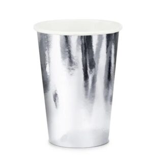 Vasos plateado 220ml 6 uds